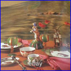 Vtg 1994 Pair Lynn Chase Tiger Raj Candlestick Big Cat Candle Holders +Catalog