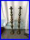 Vtg-42-Solid-Brass-Pillar-Floor-Altar-Candlestick-Candle-Holder-Pair-30-Lbs-01-aqnw