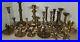 Vtg-Brass-Candlestick-Lot-of-25-Candle-Holders-Wedding-Party-Decor-Waccamaw-01-pyz