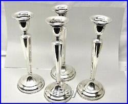 Vtg Liebs Silver Co Sterling Candle Holder Candlestick Set of 4 Lot Classic