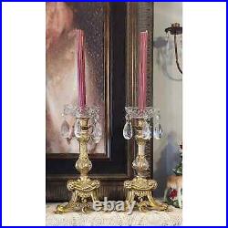 Vtg Pair of Brass Gilt Candlesticks from 1930's France