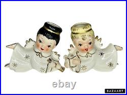 Vtg Shafford Christmas Angel Candleholders Figurines Candle Holder RARE