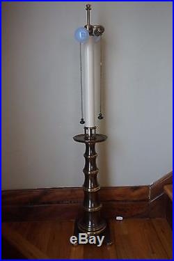 Vtg Stiffel Palace Size Table Lamp Candlestick Light Brass Tiered Signed Lightin
