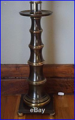 Vtg Stiffel Palace Size Table Lamp Candlestick Light Brass Tiered Signed Lightin