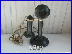 Vtg Stromberg Carlson Antique Candlestick Telephone With Original Receiver