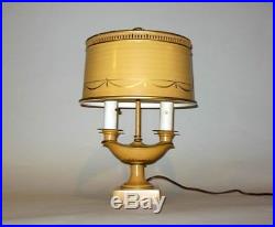 Vtg TOLE METAL Lamp Aladdin Candlestick BOUILLOTTE French Regency Directoire