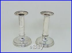 Vtg Tiffany & Co Sterling Silver Candlestick Holders 5-1/8 Tall 10 Ozs 925-1000