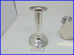 Vtg Tiffany & Co Sterling Silver Candlestick Holders 5-1/8 Tall 10 Ozs 925-1000
