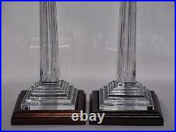 WATERFORD Original Vintage Heritage Crystal Glass Candlesticks Candle Holders