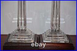 WATERFORD Original Vintage Heritage Crystal Glass Candlesticks Candle Holders