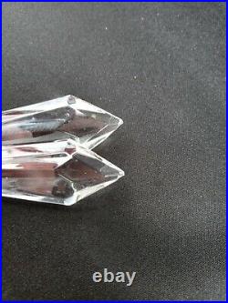 Waterford Candlestick Holder Crystal Glass Vintage Lismore Bobeche Prisms