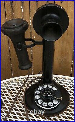 Working 1920 Western Electric Vintage Antique Dial Rotary Candlestick Telephone